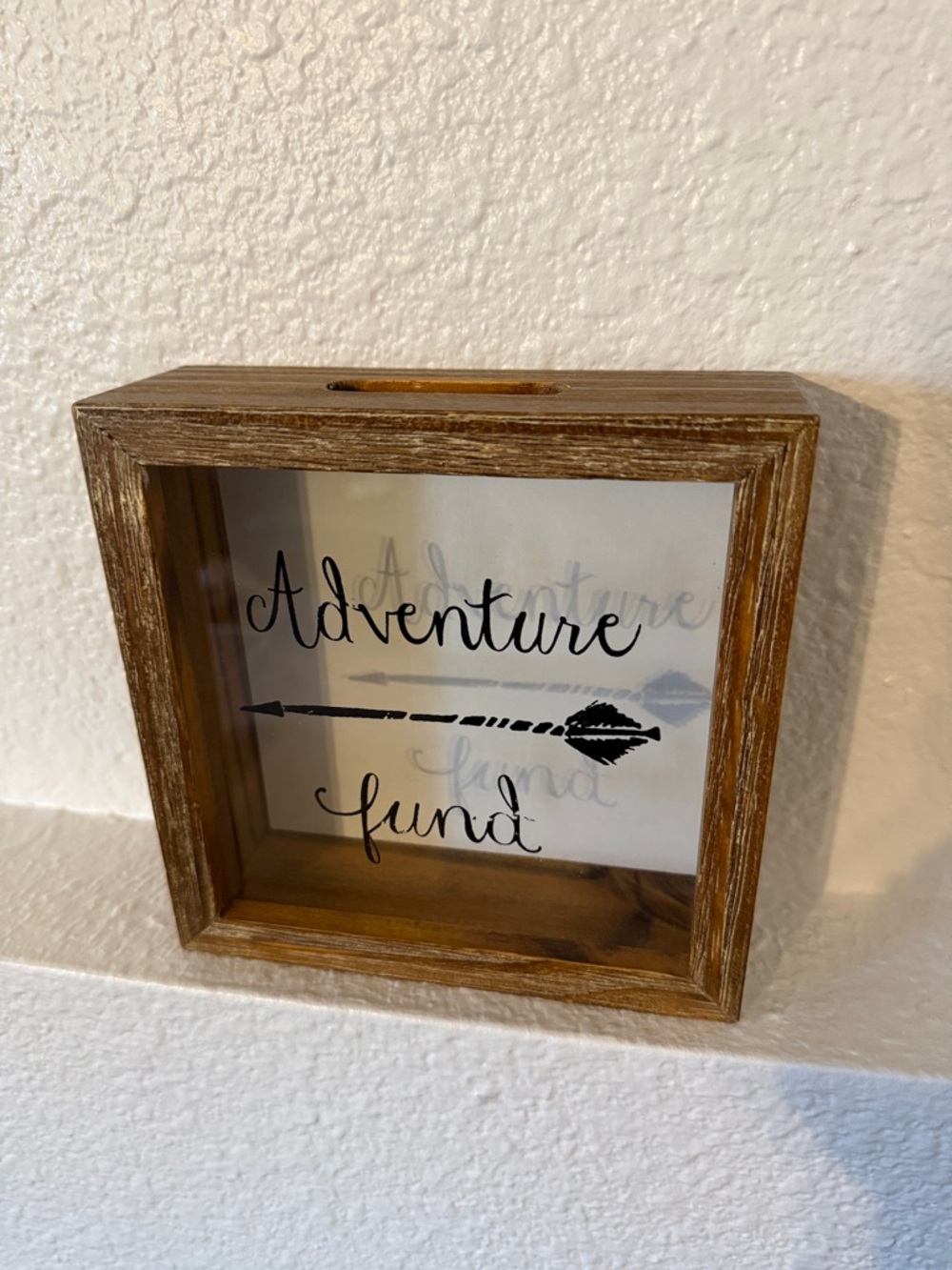Adventure Fund Wooden Shadow Box - Rustic Brown